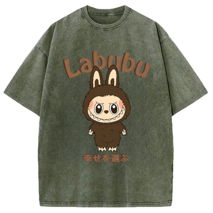 Labubu Cute Vintage Japanese Washed T-Shirt