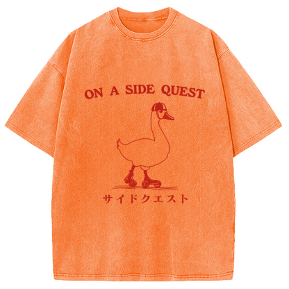 On a Side Quest Goose Washed T-Shirt