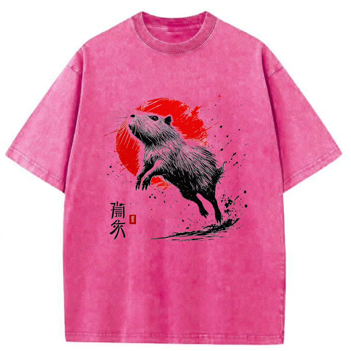 Tokyoviva Samurai Dolphin Washed T-shirt