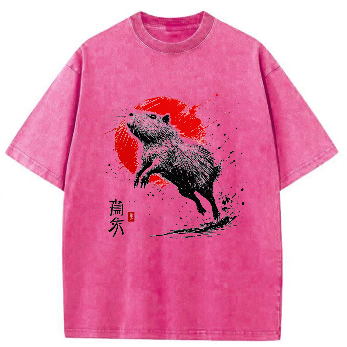 Tokyoviva Samurai Dolphin Washed T-shirt