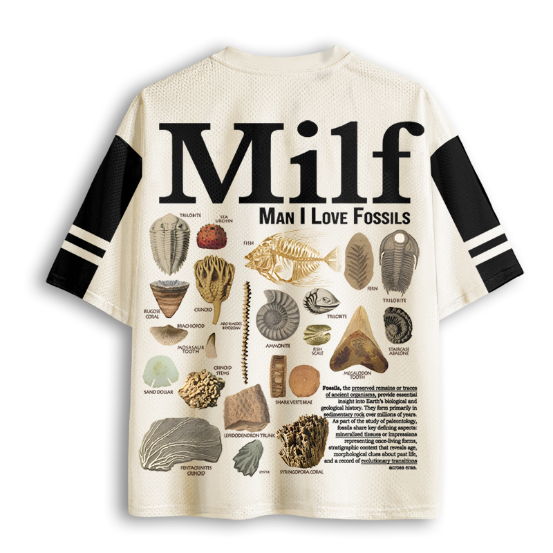 Baddiecat MILF Man I Love Fossils Mesh Jersey