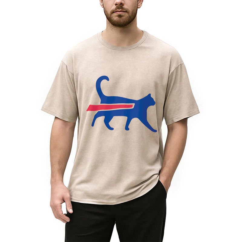 Cat-Bills is Buffalo Bills Funny Meme Washed T-Shirt