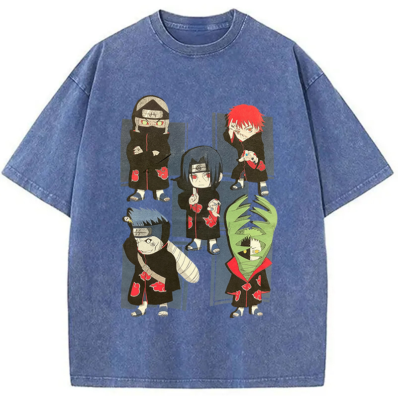 Japanese Anime Chibi Washed T-Shirt