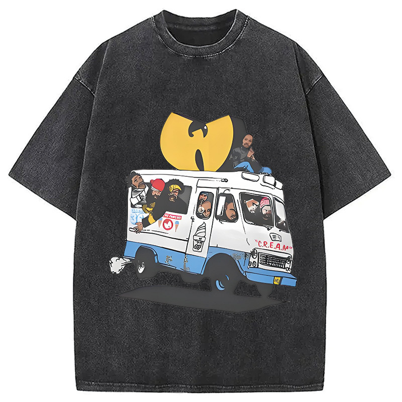 Wu Tang Retro Hip Hop Washed T-Shirt
