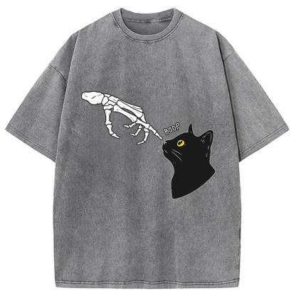 Cat Spooky Boop Washed T-Shirt