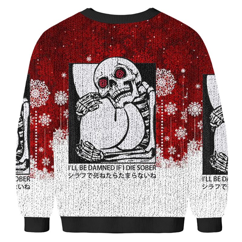 Indulgent Skull Fun Christmas Ugly Sweatshirt