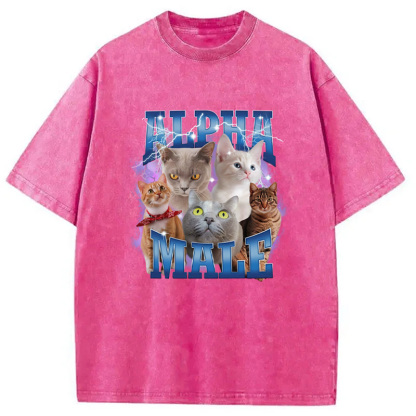 Blue Lightning Alpha Male Washed T-Shirt