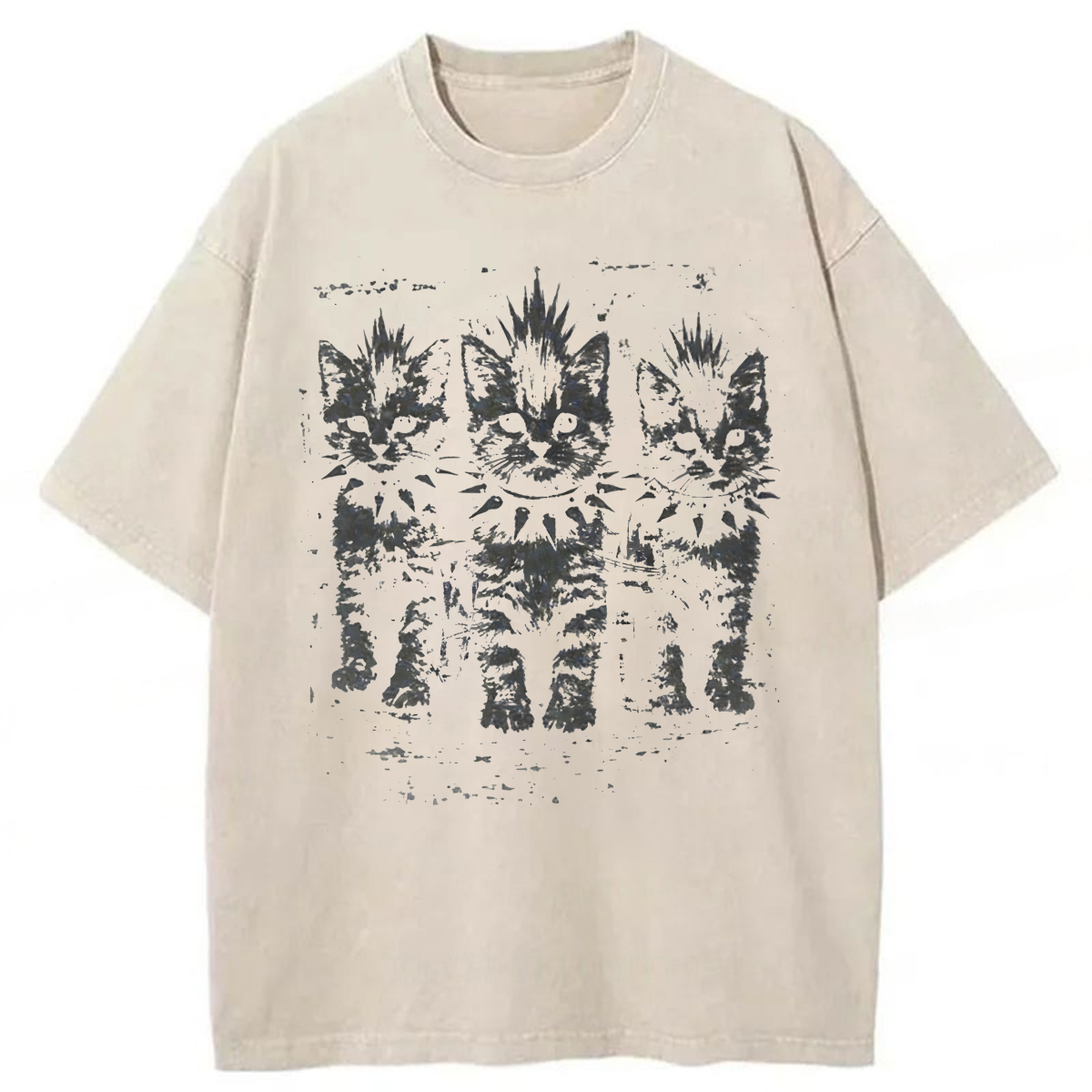 Tokyoviva Punk Kittens Washed T-shirt