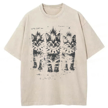 Tokyoviva Punk Kittens Washed T-shirt