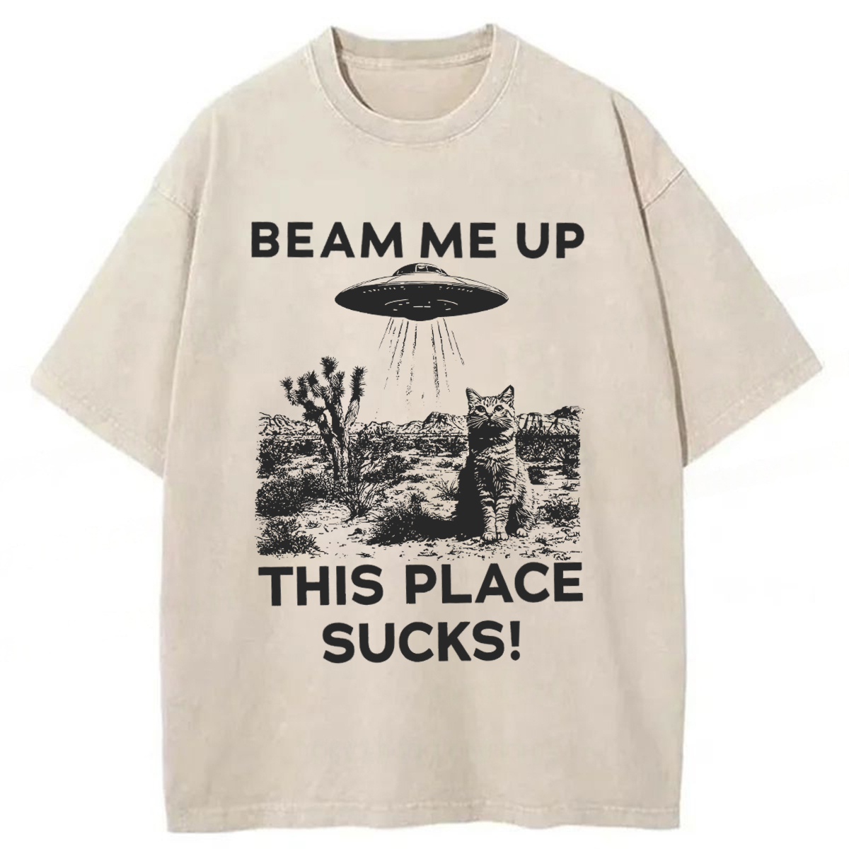 Tokyoviva Cats That Escaped From Earth Washed T-shirt