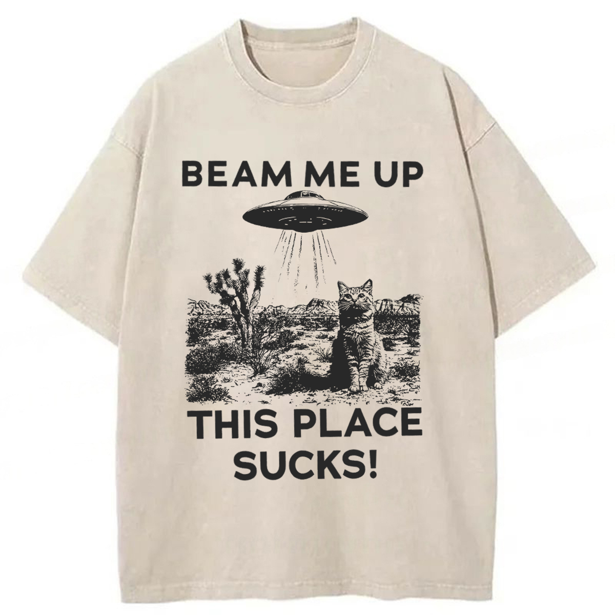 Tokyoviva Cats That Escaped From Earth Washed T-shirt