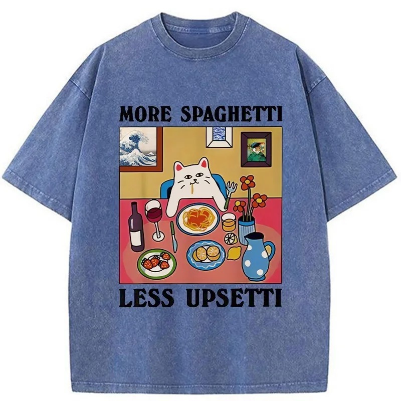 More Spaghetti Less Upsetti Washed T-Shirt