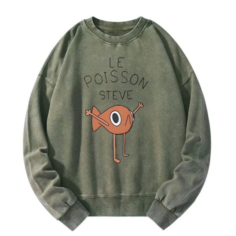 Le Poisson Steve Washed Sweatshirt