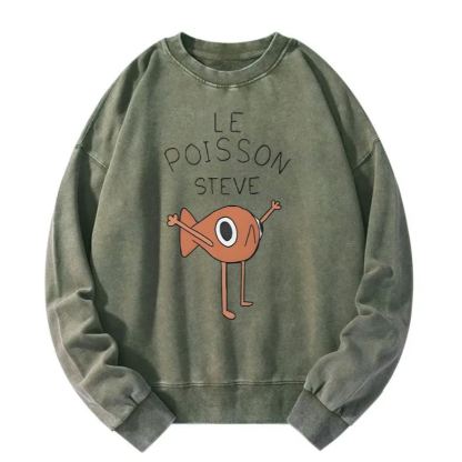 Le Poisson Steve Washed Sweatshirt