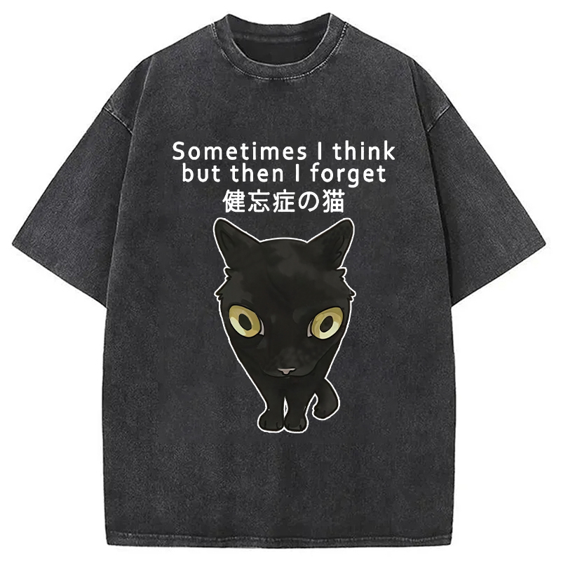 Amnesiac Cat Washed T-Shirt