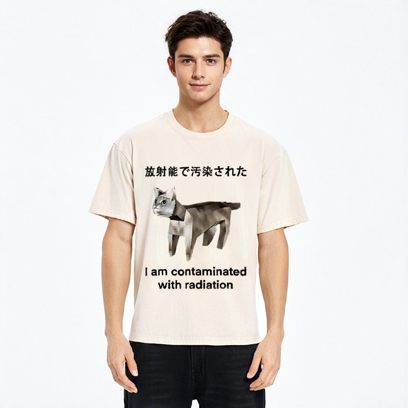 Cat Contaminated By Radiation Washed T-Shirt