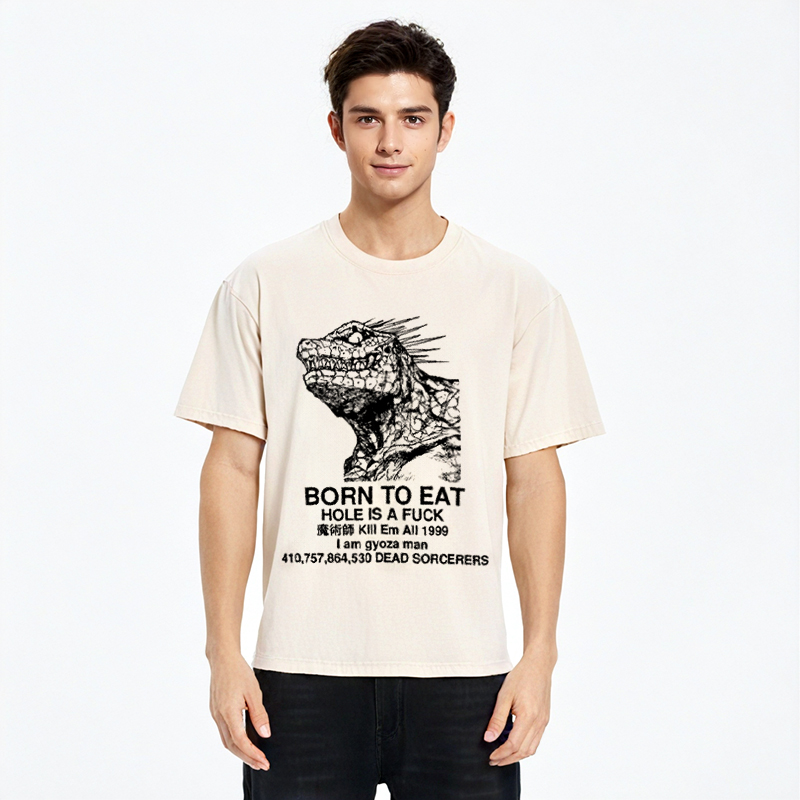 Born To Eat Washed T-Shirt
