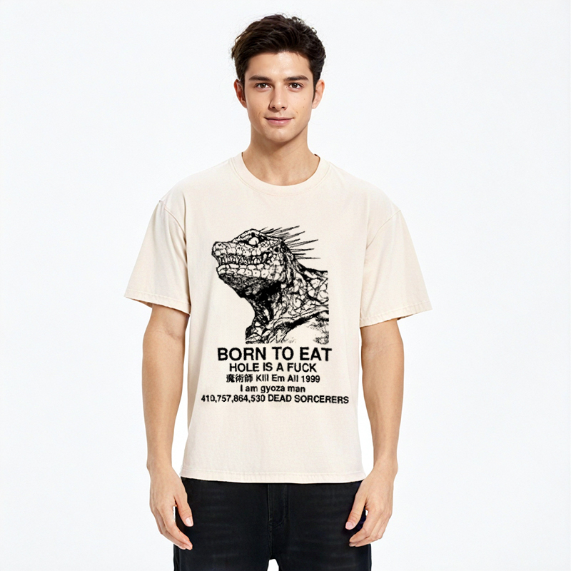 Born To Eat Washed T-Shirt