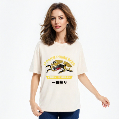 Kirin Ichiban Beer Logo Japanese Washed T-Shirt