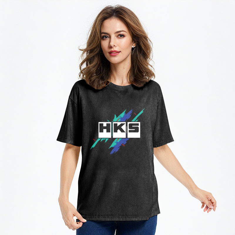 HKS Drifting Drag JDM Washed T-Shirt