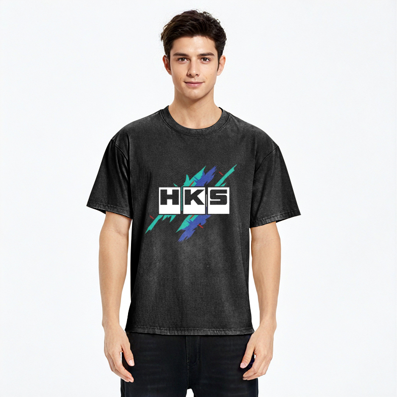 HKS Drifting Drag JDM Washed T-Shirt