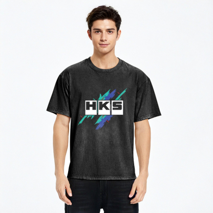 HKS Drifting Drag JDM Washed T-Shirt