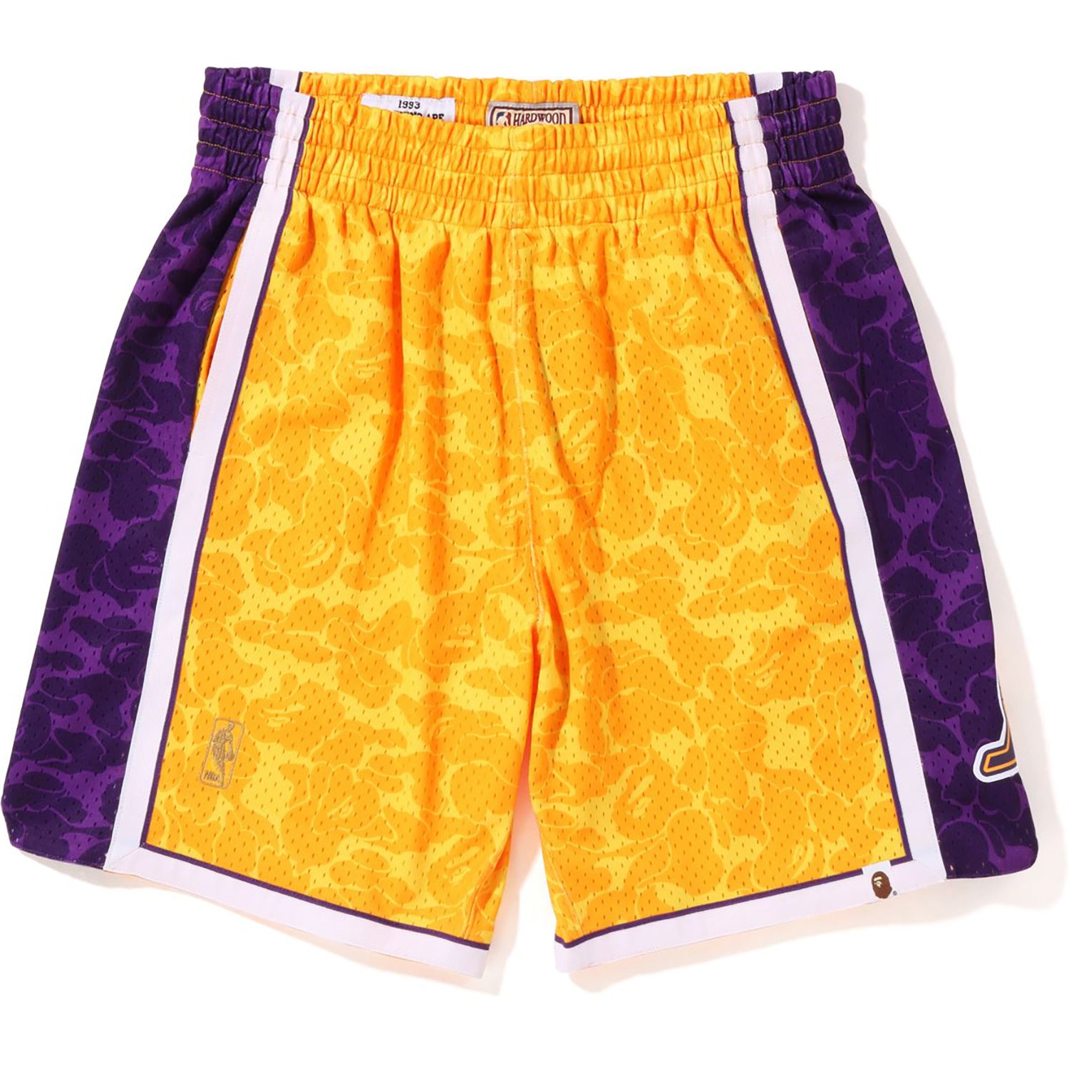 BAthtPE X MITCHELL & NESS LOS ANGELES LAKERS JERSEY SHORTS MENS