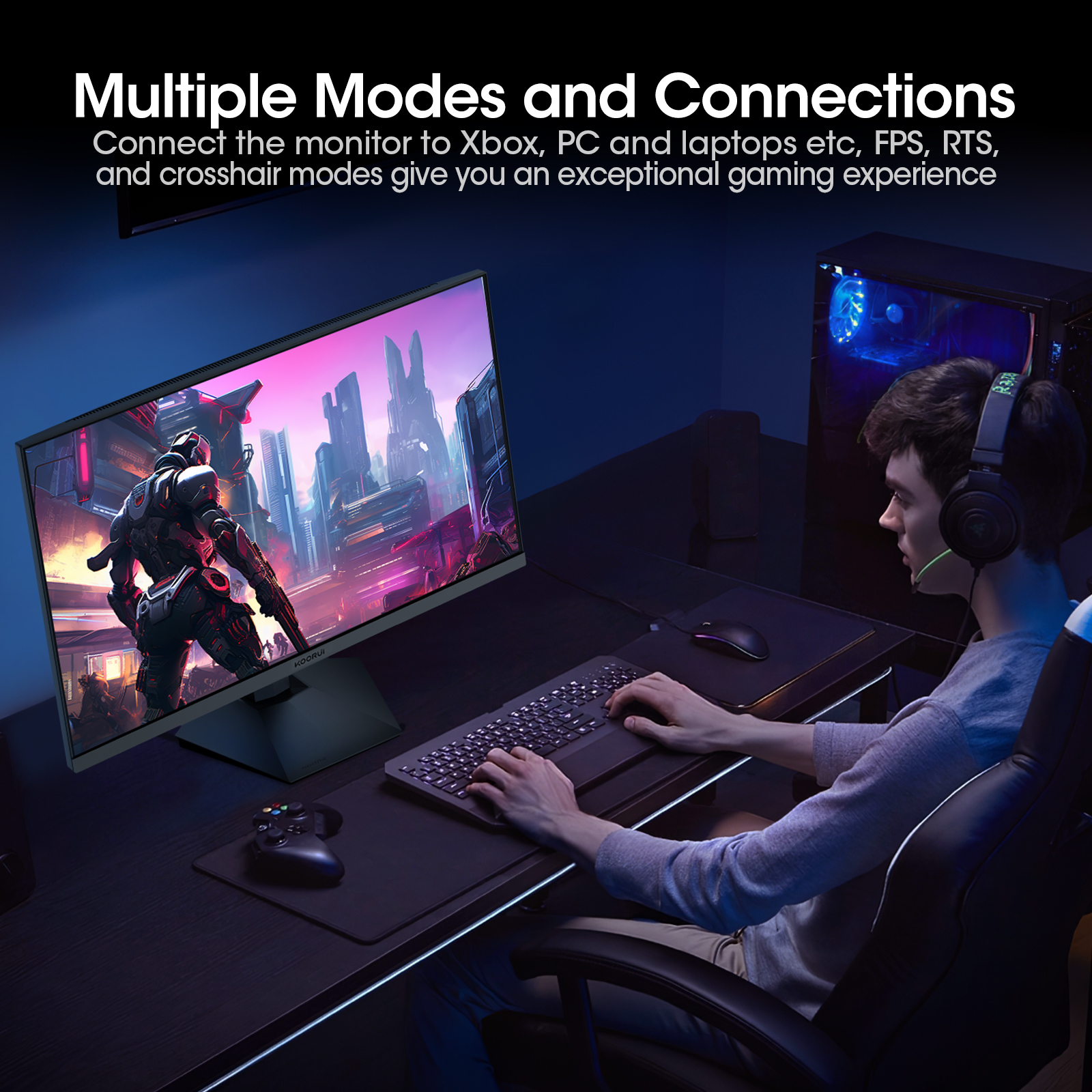 KOORUI 25" 170Hz FHD Gaming Monitor | Super Value Selection | 1ms, 1080p, VA, Frameless, DisplayPort 25E3A