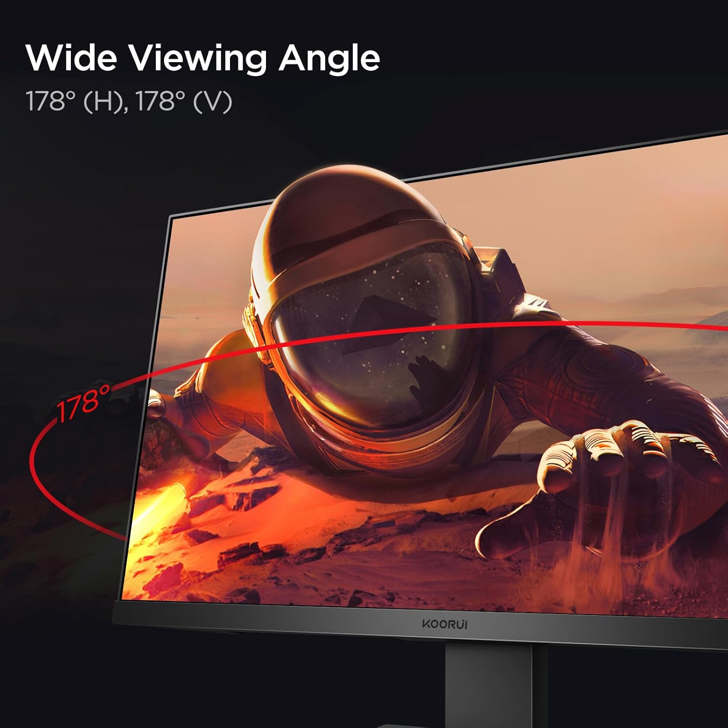KOORUI 22 inch Business Computer Monitor, Desktop Gaming Monitor, FHD 1080p, 75 Hz, Eye Comfort, sRGB 99% Colour Circumference, (Ultra Thin Aperture, HDMI, VGA, Tilt, VESA 75 x 75), PC Screen, Black