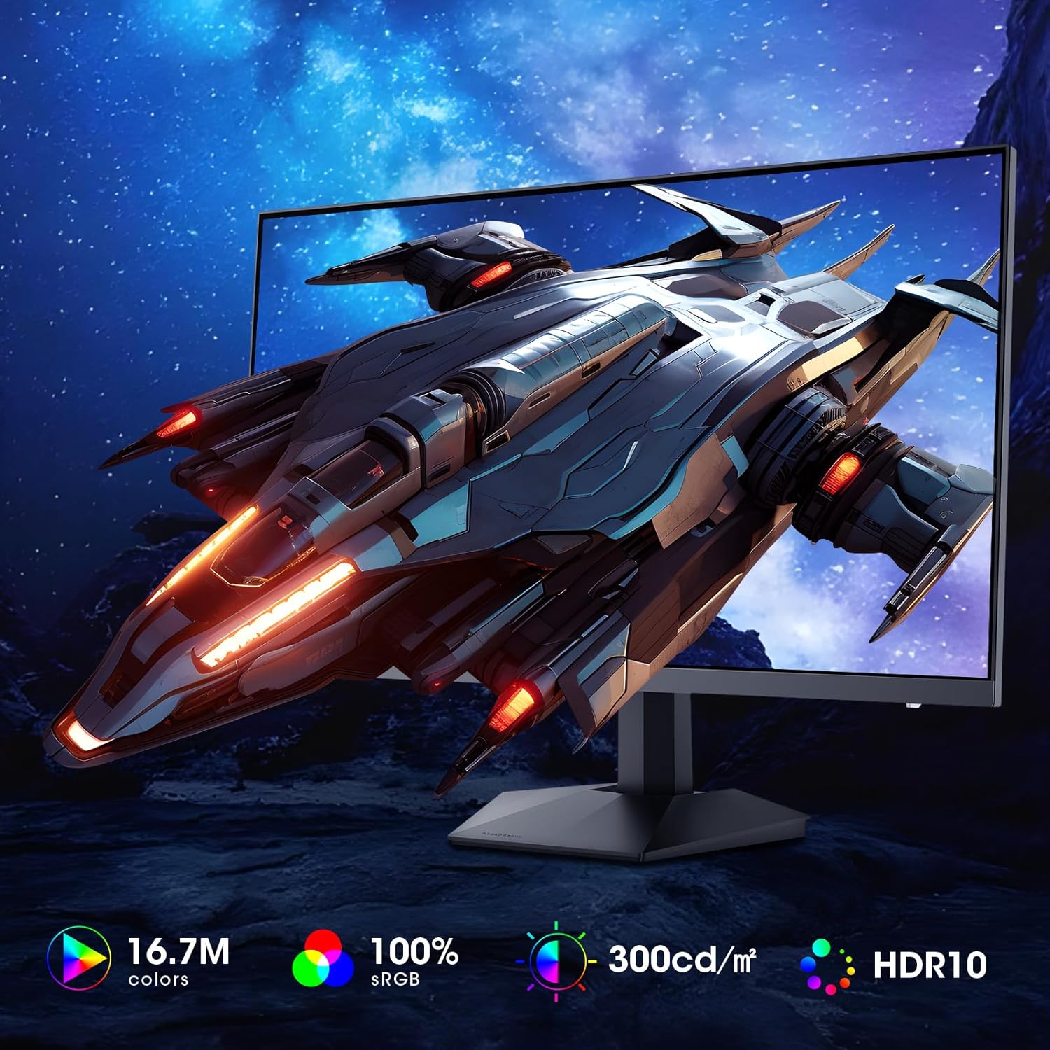 KOORUI Gaming Monitor 27 Zoll, QHD 2560 x 1440 PC Bildschirm Adaptive-Sync Technology (IPS-Panel, 170Hz, 1ms, DCI-P3 90%, Gsync Compatibility, 2xHDMI, VESA, DisplayPort, Einstellbare Neigung)