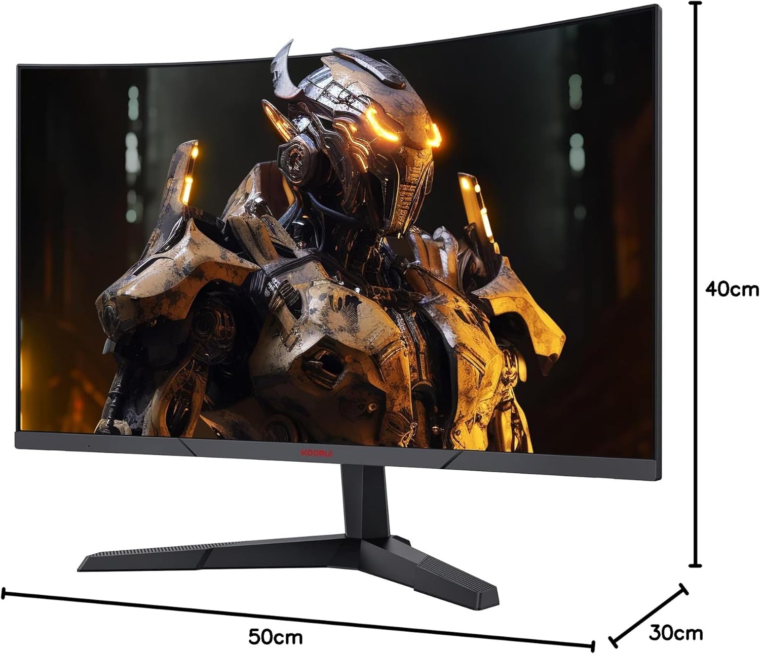 KOORUI Gaming Monitor 27 inches, 1800R Surface Screen 2560X1440 (QHD), 144 Hz 1 ms Mornitor, DCI-P3 85%, Ultra Thin Aperture, Adjustable Tilt, Supports HDMI/DP