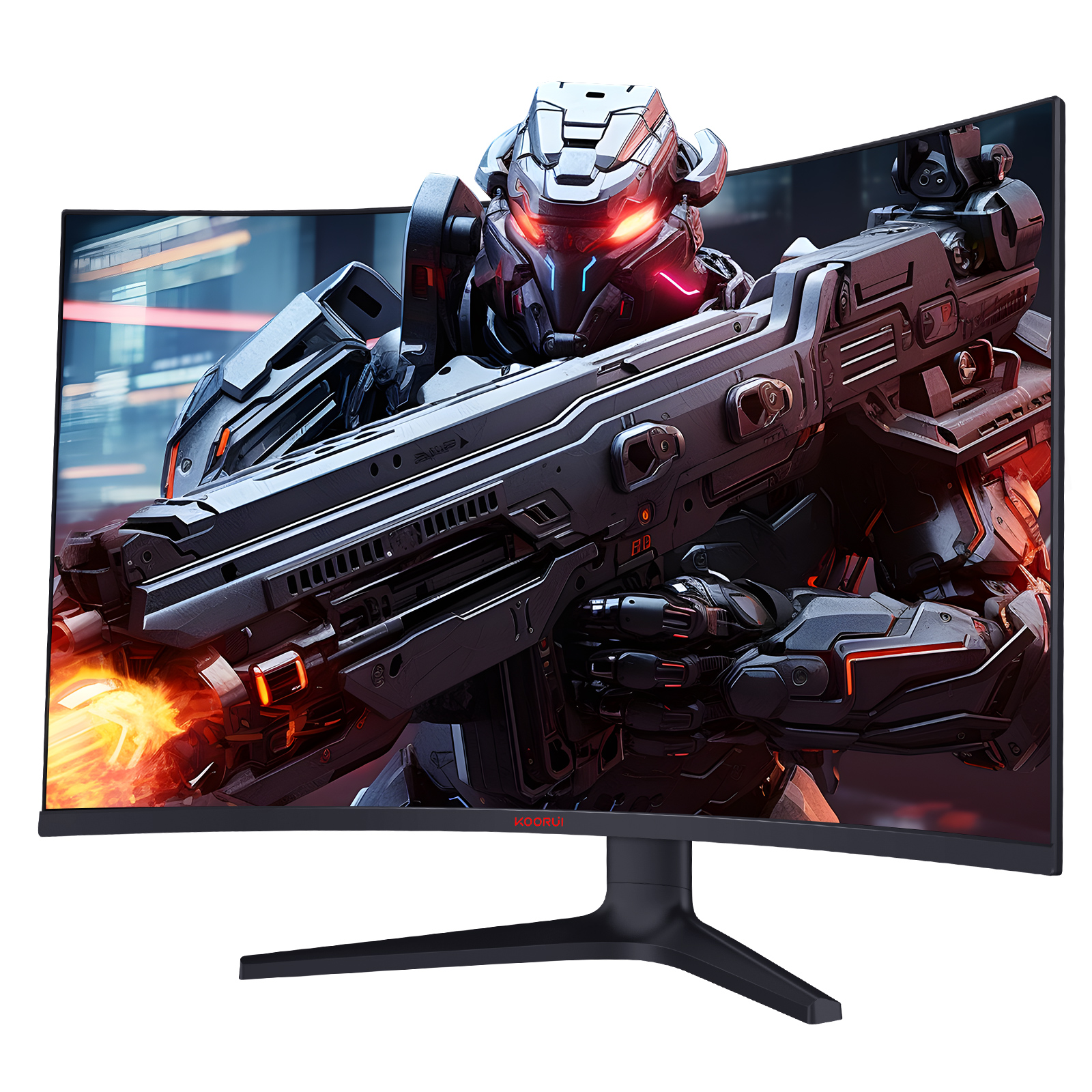KOORUI Curved Gaming Monitor 32 Zoll, UltraWide QHD 2560x1440P 170Hz 1500R VA Panel Bildschirm, Adptivesync HDR 10 HDMI DisplayPort, Neigungsverstellbar, Augenpflege
