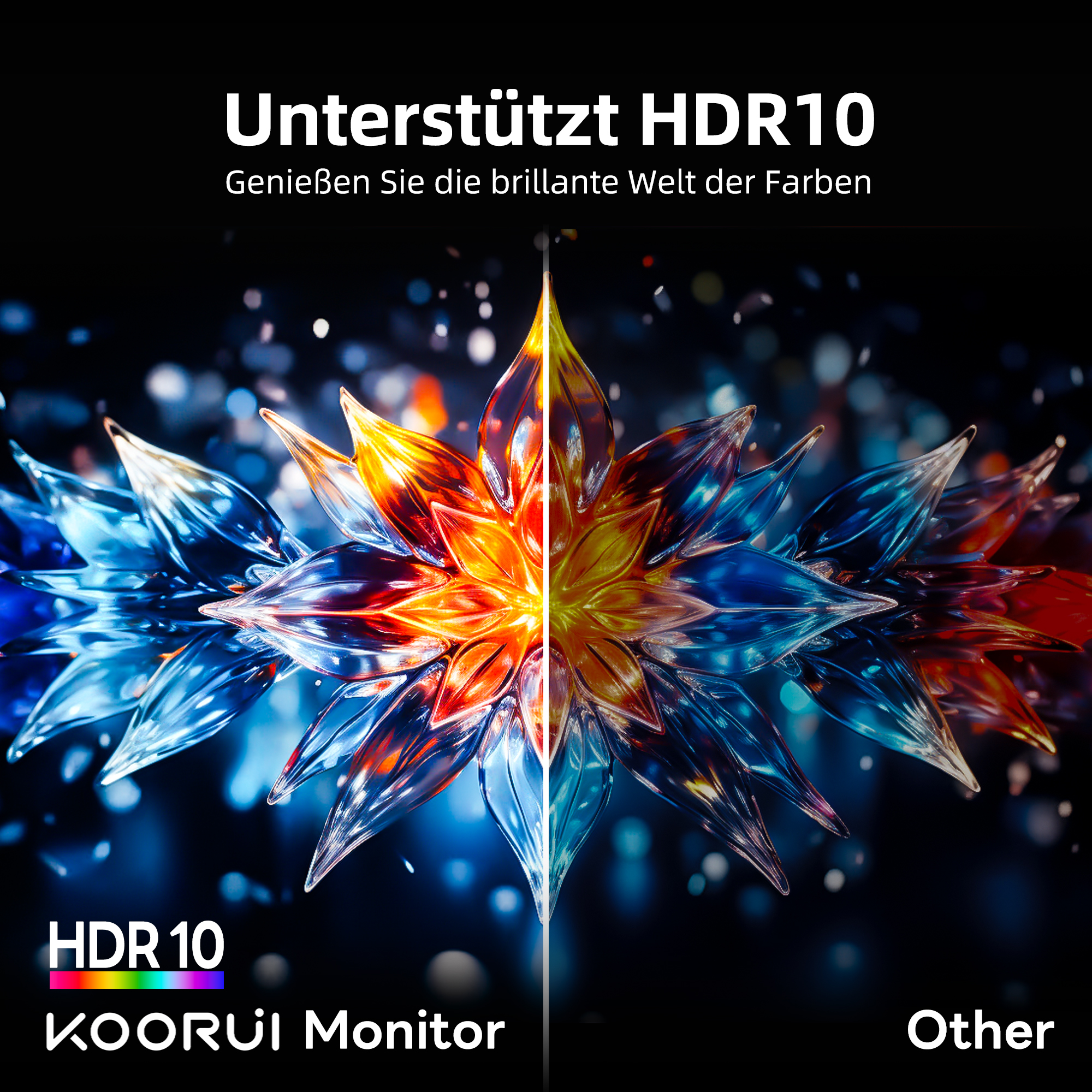 KOORUI 27 Zoll Bildschirm Gaming-Monitor WQHD Curved 180Hz 1ms (GTG) Display 1500R Curved Monitor 1ms Adaptive Sync HDR Neigungseinstellung 2 HDMI DP VESA Keine Lautsprecher