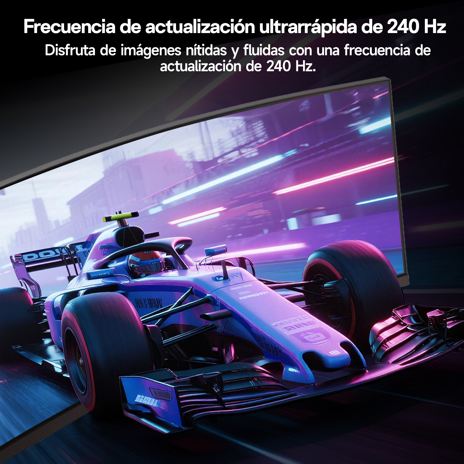 KOORUI Monitor para Juegos de 34 Pulgadas, Pantalla para PC a 240 Hz, Pantalla Curva 1500R, Adaptive Sync, resolución WQHD (3440×1440), HDR400, Ajustable en Altura (110 mm),Pip/PBP, Color Negro