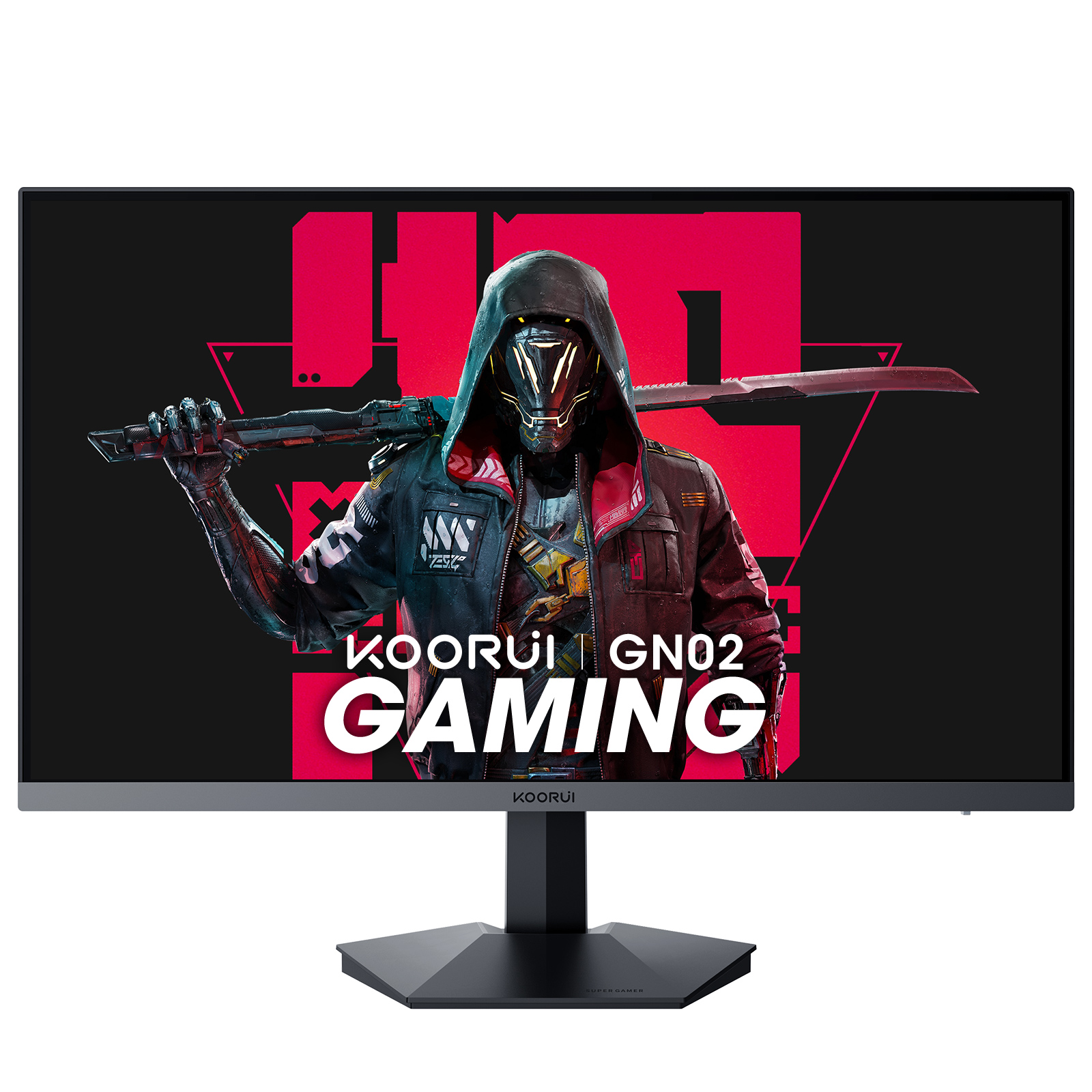 KOORUI 27 Inch Gaming Monitor 240hz, 1ms, FHD 1920x1080, 90% DCI-P3, 100% sRGB Color Gamut, Adaptive Sync Compatible, HDMI, DisplayPort, Black, GN02