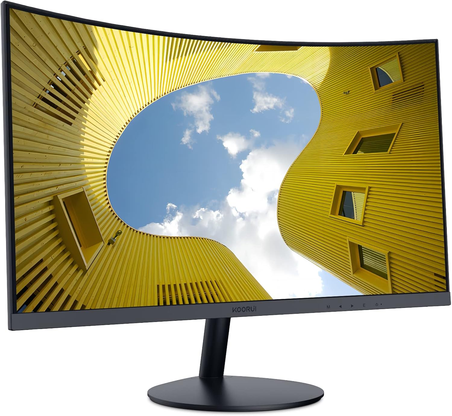 KOORUI Curved Monitor – 27 Inch (61 cm) FHD Curved Computer Monitor, VA Panel, 75 Hz, 1800R Curvature, Tilt Adjustment, Eye Care, HDMI, VGA Gaming Monitor, Black 27N5C