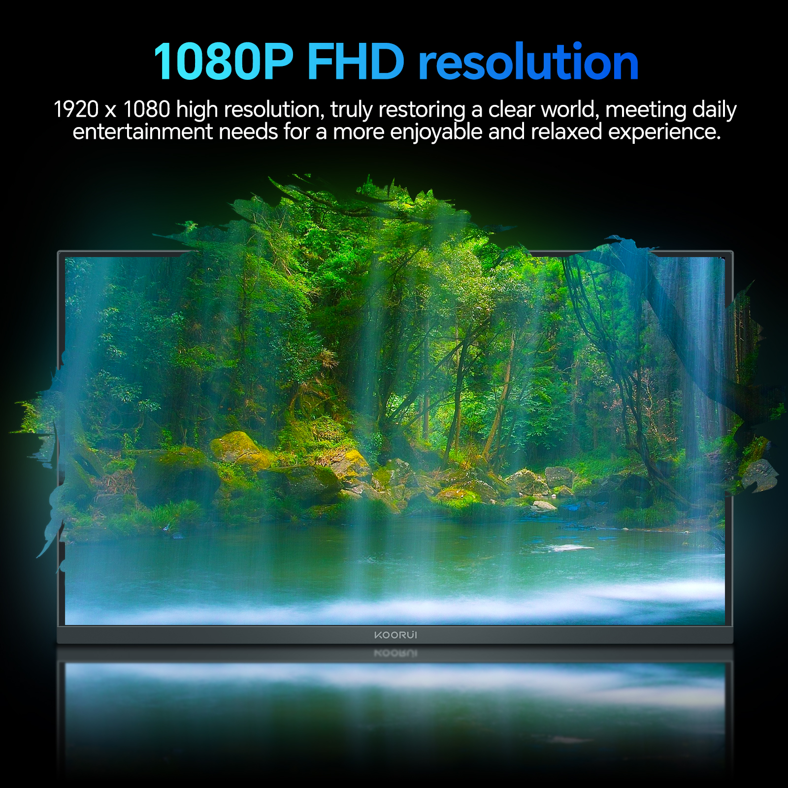 KOORUI E2711K 27 Inch FHD Monitor, Gaming 144Hz, IPS Computer Monitors, 1080P Pc Screen, Adaptive Sync, 5ms, VESA 100x100mm, Eye Care, HDMI, VGA