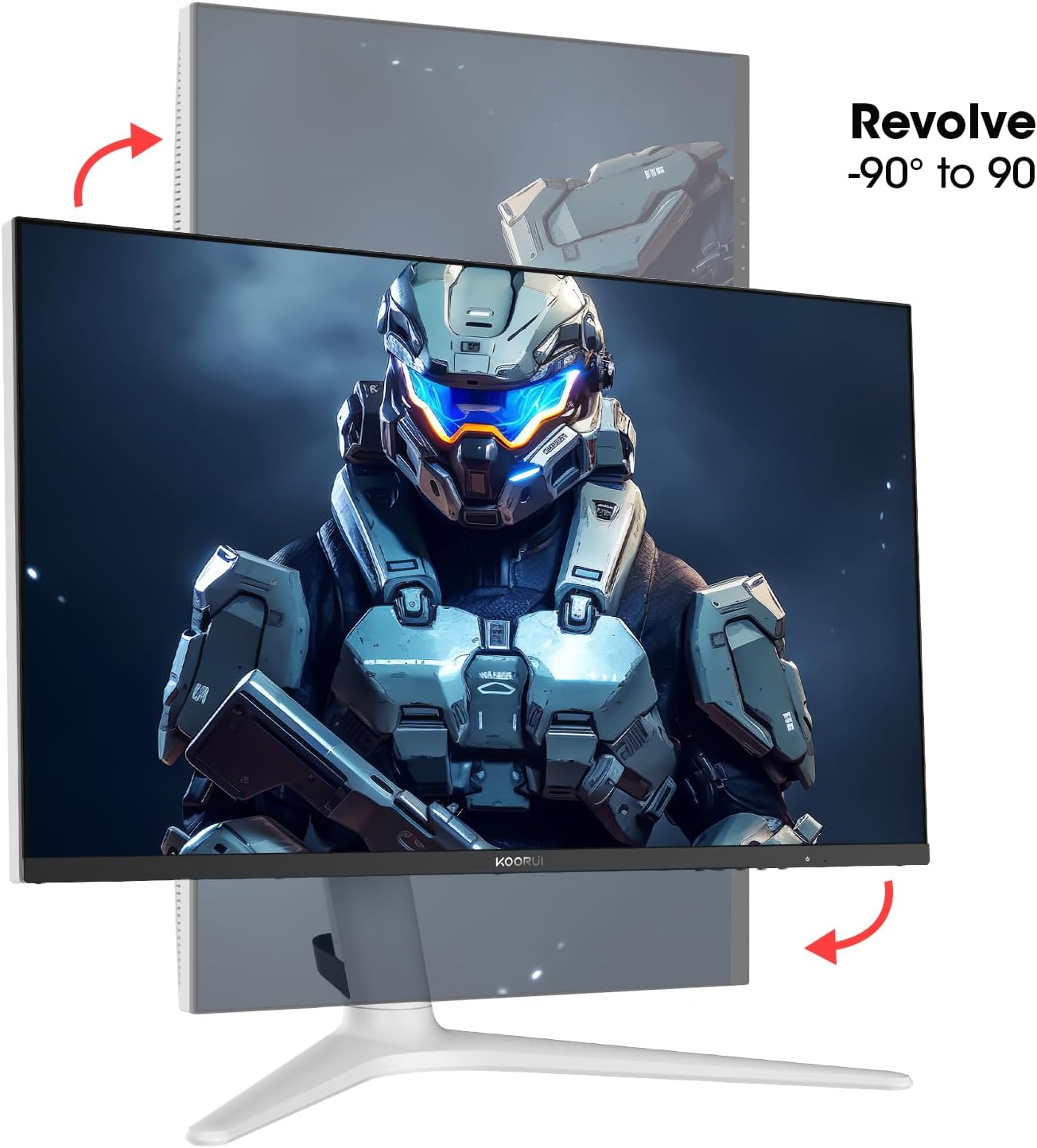 KOORUI 27 Inch Gaming Monitor VA mini-LED QHD 1440P, 240 Hz, HDR 1000, 1ms, DCI-P3 95%, Adaptive Sync, HDMI/DisplayPort
