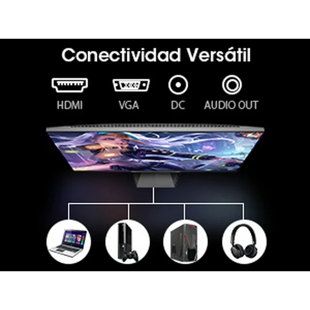 KOORUI 24.5'' 170Hz Gaming Monitor, 1080p FHD VA Display, 1ms, FreeSync & G-Sync Compatible, 2X HDMI& DisplayPort, sRGB 99%, VESA, Tilt Adjustable, Black