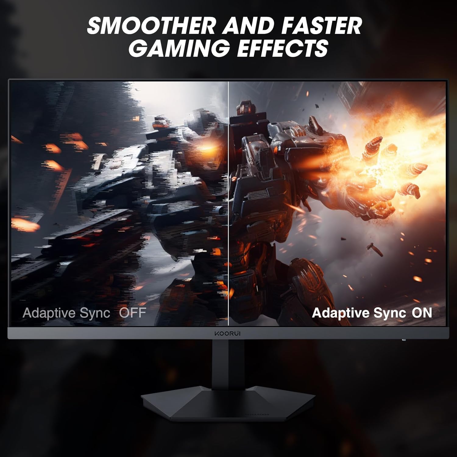 KOORUI 27 Inch QHD Gaming Monitor, PC Screen 170Hz, 1ms, Adaptive Sync (2560 x 1440p, DCI-P3 90%, SRGB 100%, HDR 10, HDMI, DisplayPort, VESA 75x75)
