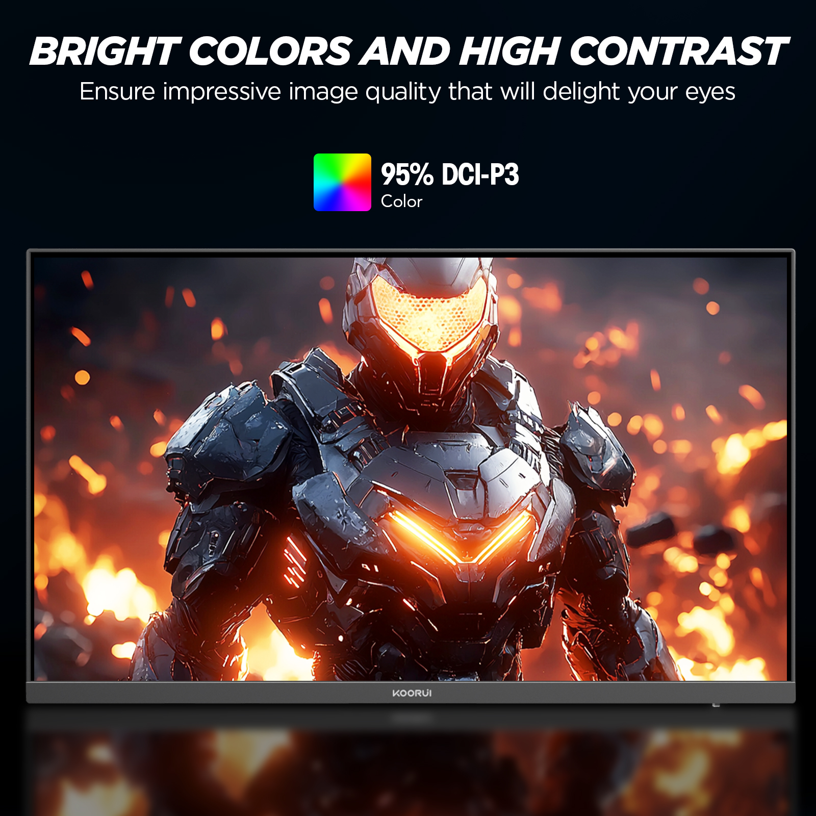KOORUI G2511E 25 Inch Gaming Monitor,320Hz, Fast IPS, Full-HD 1080P, 1ms, Adaptive Sync, Lifting Adjustable, VESA Mountable, HDMI/DP, Low Blue Light, 99% SRGB