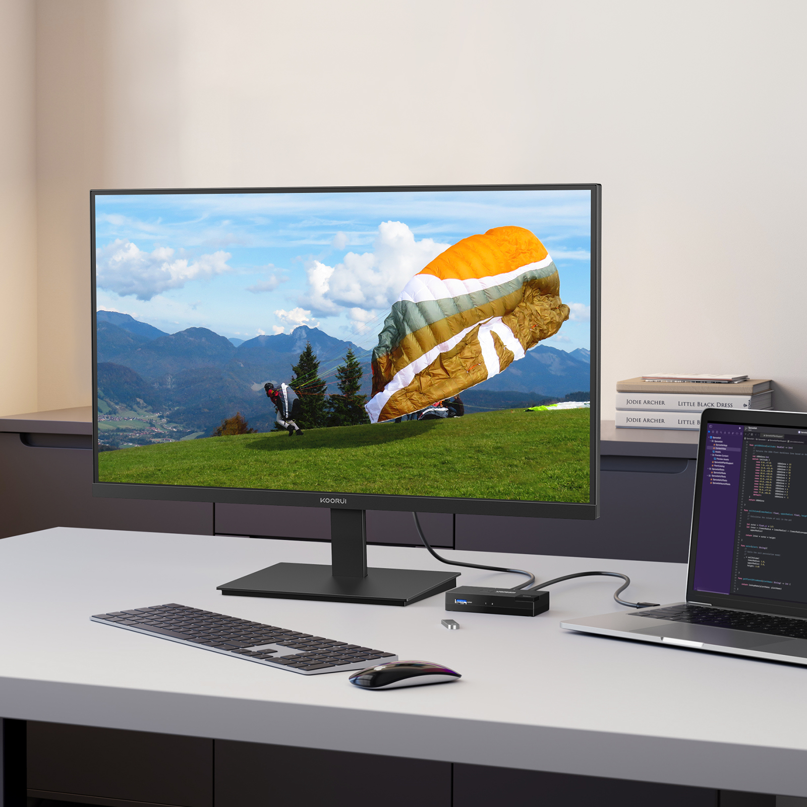 KOORUI E2711K 27 Inch FHD Monitor, Gaming 144Hz, IPS Computer Monitors, 1080P Pc Screen, Adaptive Sync, 5ms, VESA 100x100mm, Eye Care, HDMI, VGA