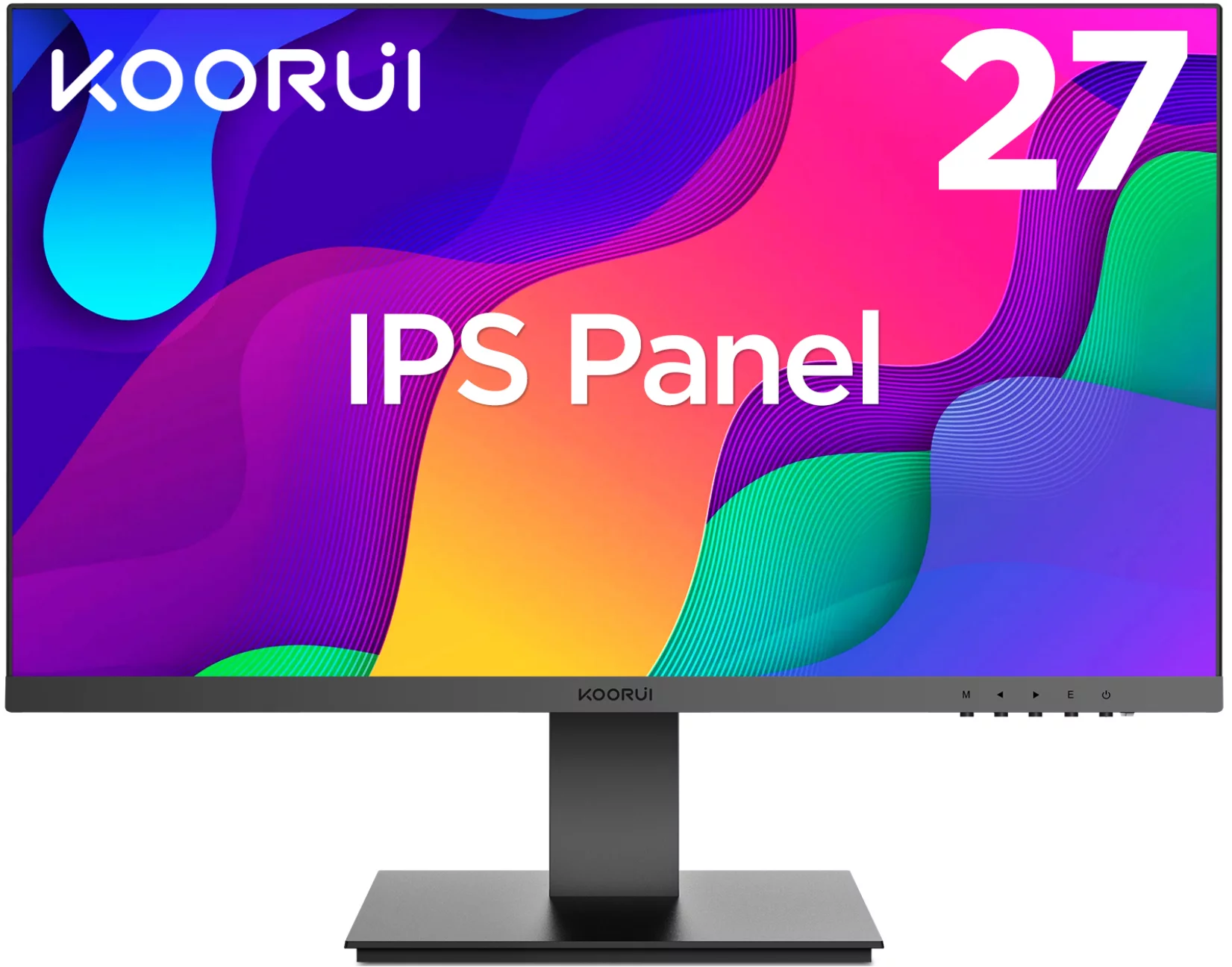  KOORUI 27 inch IPS High-Performance 75Hz 5ms 99% sRGB Office Monitor,Full HD(1920 x 1080p) 3-Side Borderless Computer Monitor,VGA/HDMI Port, Visioncare Blue light filter Non-flash screen