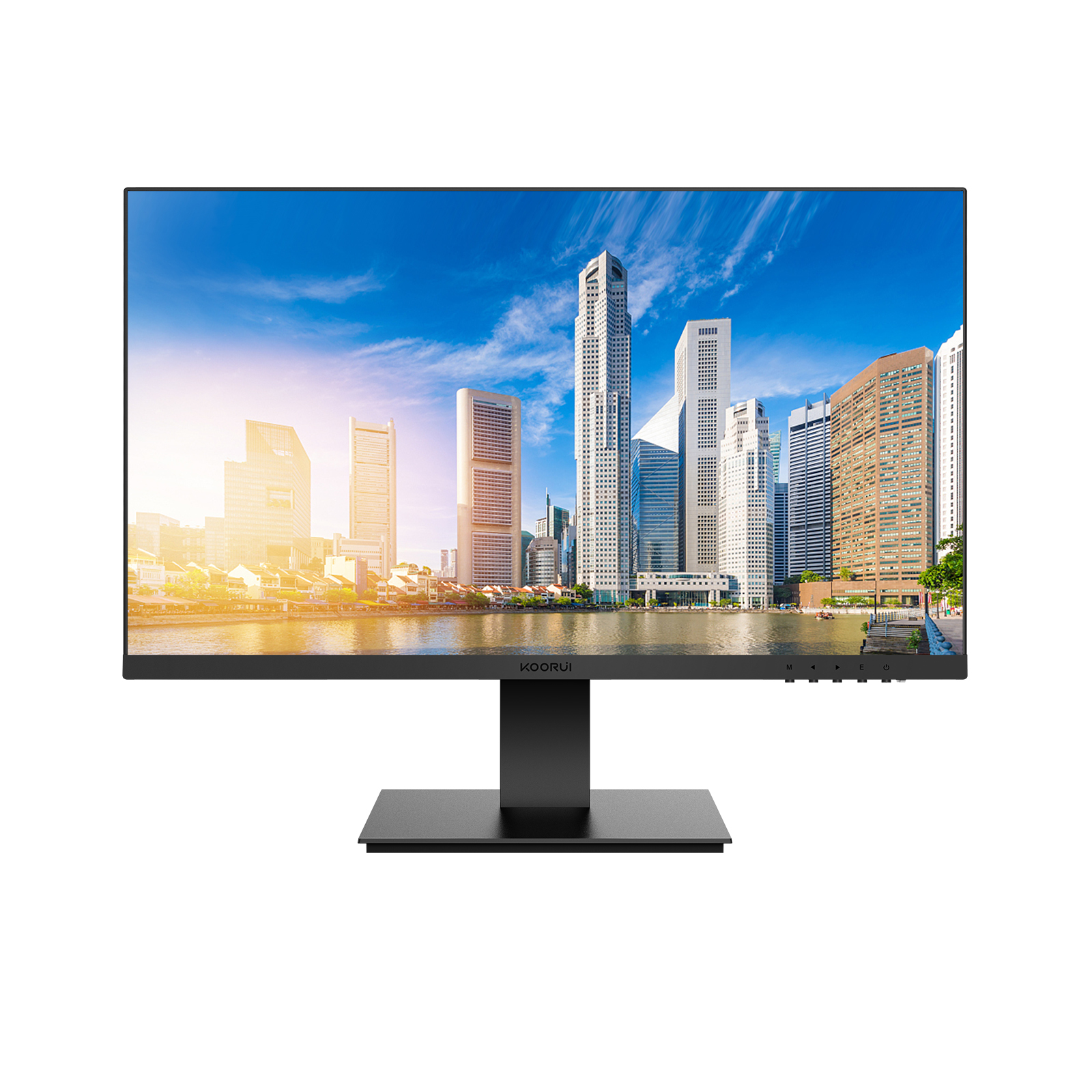 KOORUI 24 inch IPS High-Performance 75Hz 5ms 99% sRGB Office Gaming Monitor,Full HD(1920 x 1080p) 3-Side Borderless Computer Monitor,VGA/HDMI Port,Eye protection,Blue Light Filter,Non-Flash screen-Koorui