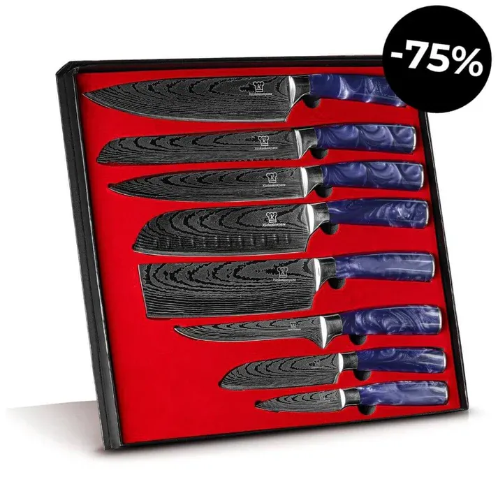 Luxusná 8-dielna sada nožov – Zľava –75 %! 🔪