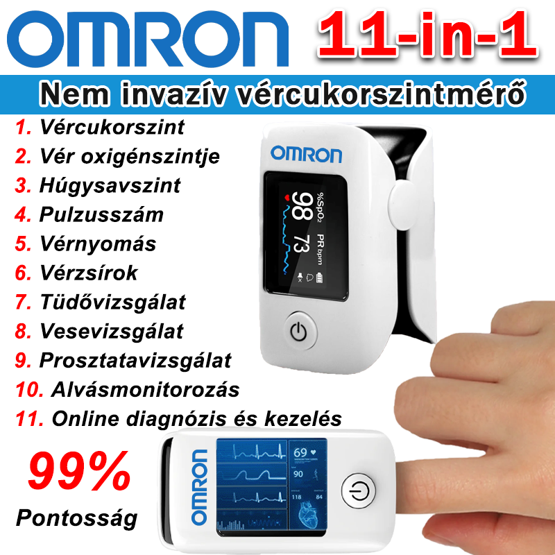 【11 az 1-ben】 nem invazív, többfunkciós vércukormérő