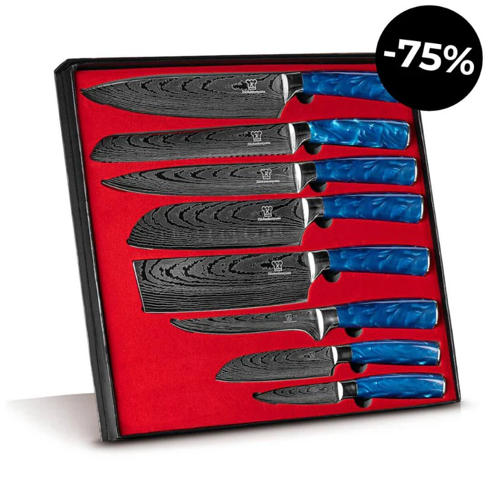 Luxusná 8-dielna sada nožov – Zľava –75 %! 🔪