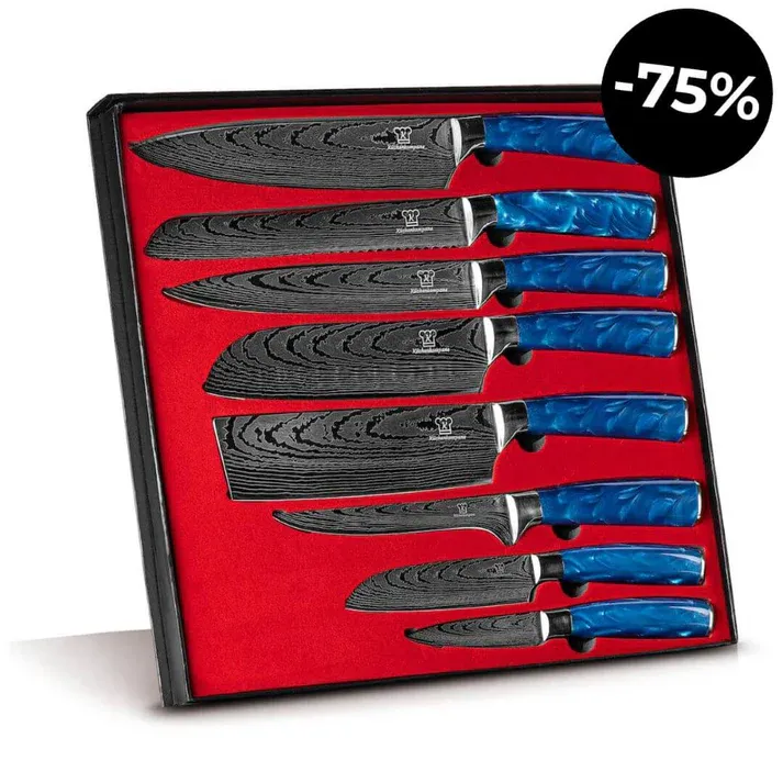 Luxusná 8-dielna sada nožov – Zľava –75 %! 🔪