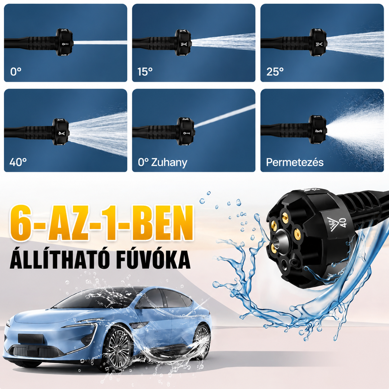 🚗Újdonság, korlátozott ideig érvényes ajánlat: 40% kedvezmény! ⚡Hordozható elemes autómosó pisztoly