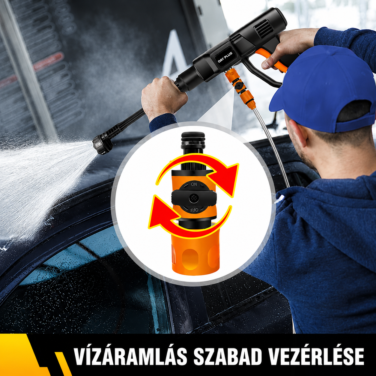 🚗Újdonság, korlátozott ideig érvényes ajánlat: 40% kedvezmény! ⚡Hordozható elemes autómosó pisztoly